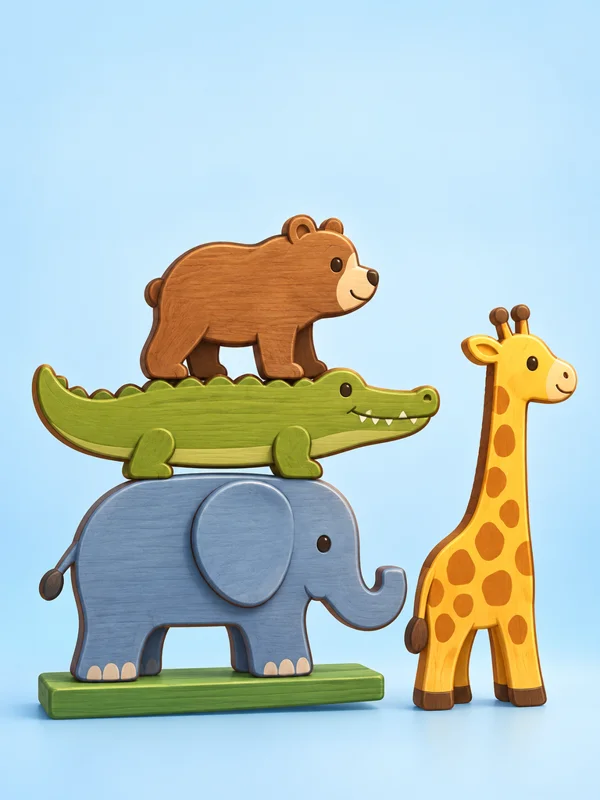 A playful tower of animals in Animal Stack